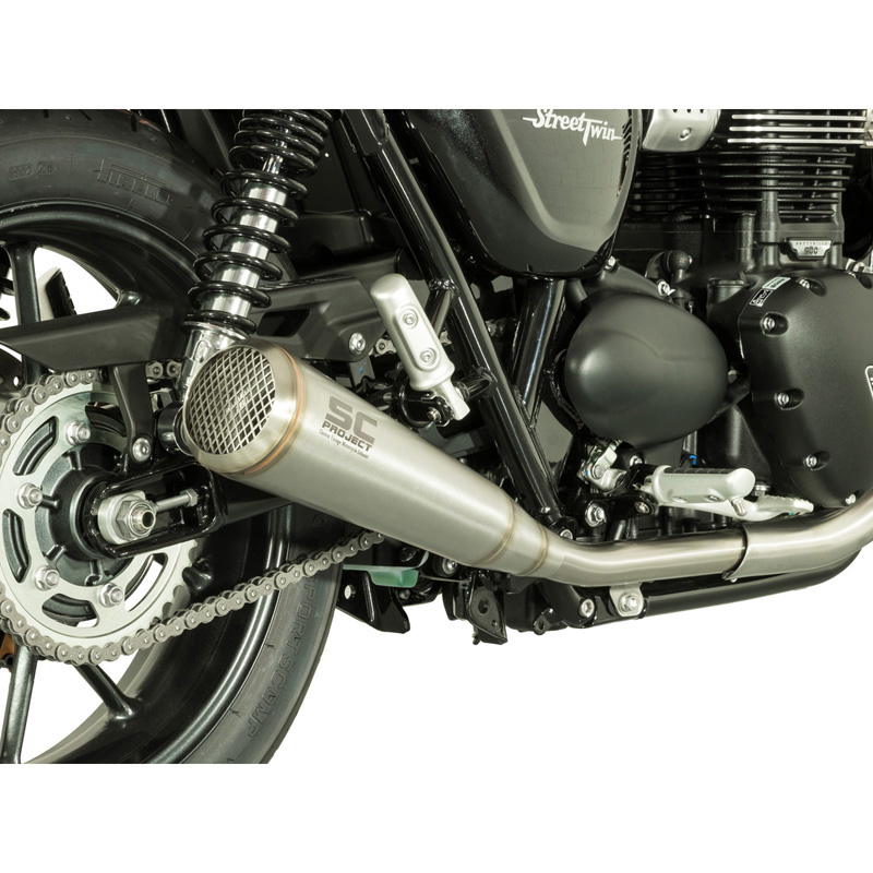 Sc Project T D A S Dual Conic S Style Exhaust For Triumph Street Twin