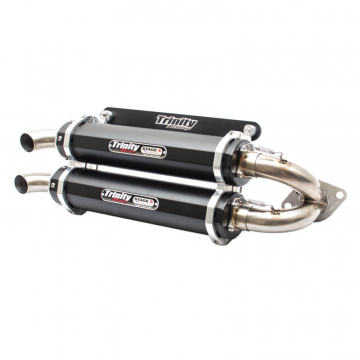 view Trinity TR-4118S-BK Stage 5 Dual Slip-on Exhaust, Black for Polaris RZR 1000 XP/XP4 '15-