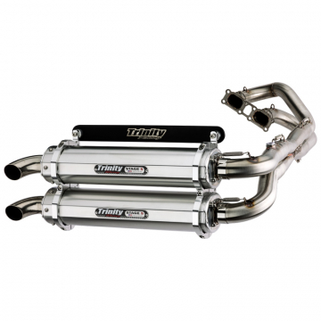 view Trinity TR-4119D Stage 5 Dual Full Exhaust, Brushed for Polaris RZR 1000 XP/XP4 '14-