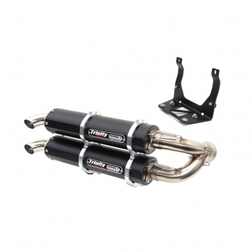 view Trinity TR-4160S-BK Stage 5 Dual Slip-on Exhaust, Black for Maverick X3 / MAX / RR (2017-)