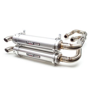 view Trinity TR-4162D Stage 5 Dual Full Exhaust, Brushed for Polaris RZR/RZR4 S1000 '16-