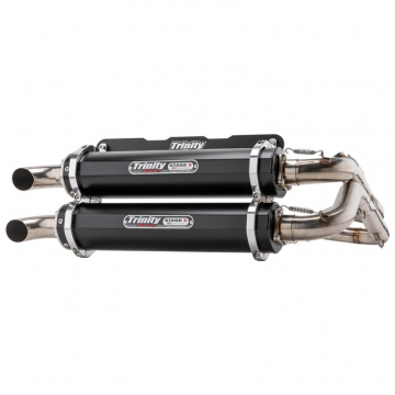 view Trinity TR-4166D-BK Stage 5 Dual Full Exhaust, Black for Polaris RZR RS1 '18-