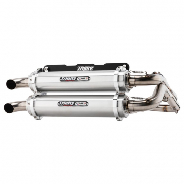 view Trinity TR-4166D Stage 5 Dual Full Exhaust, Brushed for Polaris RZR RS1 '18-