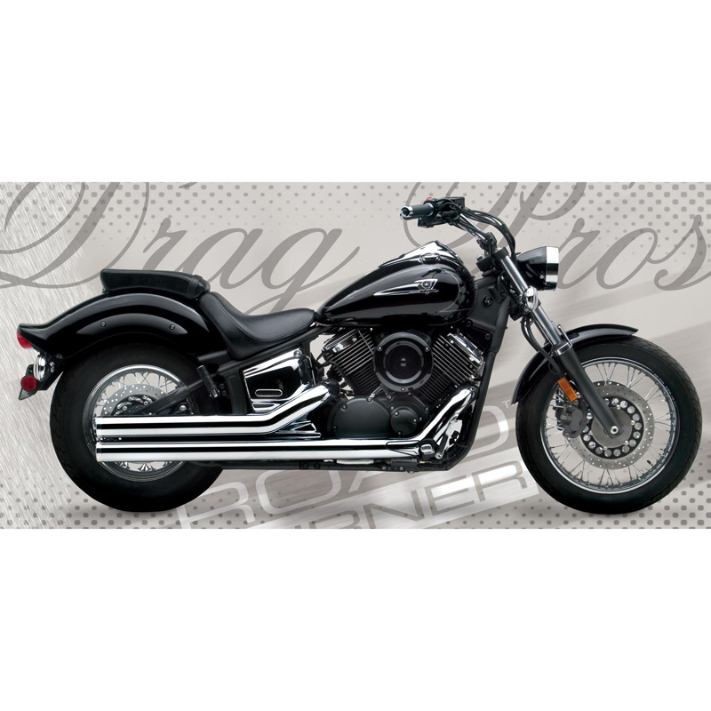 Road Burner RB-031-4020 3 inch Drag Pros Exhaust for Yamaha V-Star 1100 ...