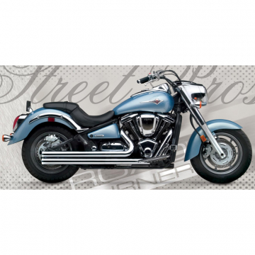 view Road Burner RB-01-8010 2.5in Street Pros Exhaust for Kawasaki Vulcan 2000 Classic '04-'11