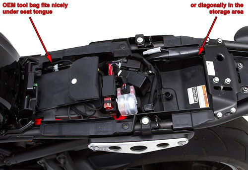 OEM Tool kit fitted shown