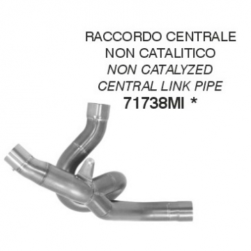Arrow 71738MI Non Catalized Link Pipe for Ducati Multistrada 950 '19-'20