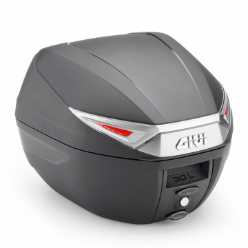 view Givi C30NT Tech 30 Liter Monolock Top Case Black With Smoked Reflectors