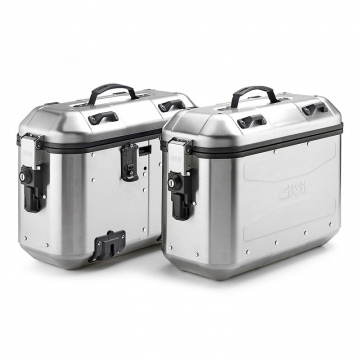 Givi DLMK36APACK2 Dolomiti Side Case Pair Silver, 36 Liter Each