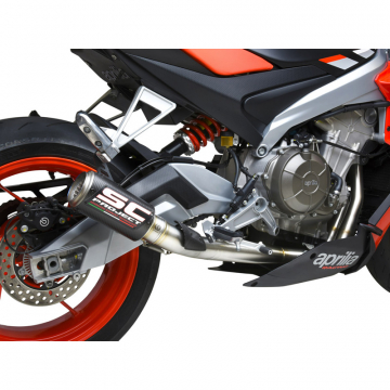 view SC-Project A23-AC36CR CR-T Full Exhaust, Carbon Fiber for Aprilia RS/Tuono 660 (2020-)