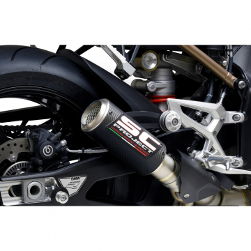 view SC-Project B39-50CR CR-T Slip-on Exhaust, Carbon Fiber for BMW S1000R '21-