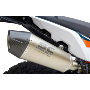 view SC-Project KTM15-121T X-plorer II Slip-on Exhaust, Titanium KTM 790/890 Adventure R '19-