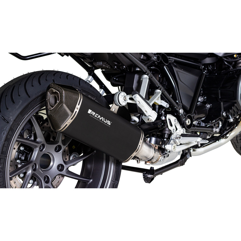 Remus 64783 088219 Black Hawk Racing Slip-on Exhaust, Black for BMW