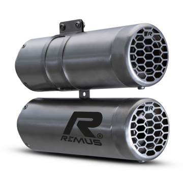 view Remus 74582 087521 Euro 5 Double Mesh Slip-on Exhaust, Brushed for BMW RnineT (2021-)