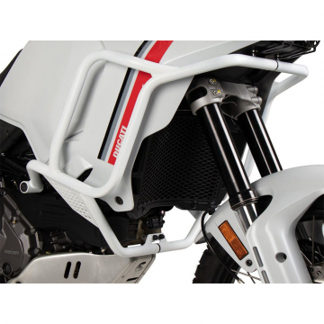 view Hepco & Becker 502.7638 00 03 Tank Guards, White for Ducati Desert X '22-