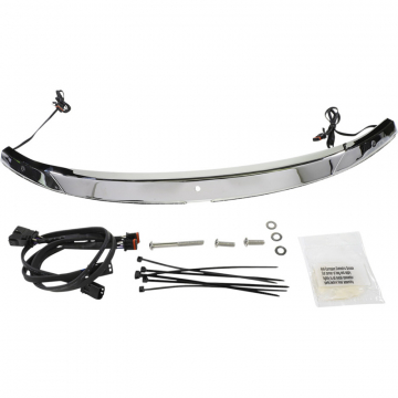 view Ciro 11000 Windshield Trim with LED, Chrome Finish for Harley Touring '14-