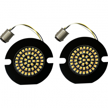 view Custom Dynamics GEN-4-AW-1157-T Genesis 4 Flat Turn Signals, Amber/White for Harley models