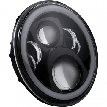 view Custom Dynamics PG-7-14-B Proglow 7" LED Headlamp, Black for Harley models '14-