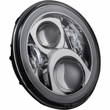 view Custom Dynamics PG-7-14-C Proglow 7" LED Headlamp, Chrome for Harley models '14-