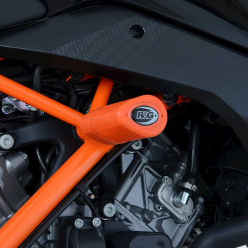view R&G CP0500OR No-Cut Aero Style Crash Protectors, Orange for KTM RC 125/200/390 (2014-)