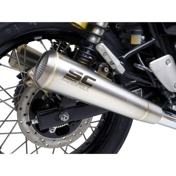 view SC-Project RE01-37A70S Conic 70s Style Slip-on Exhaust for Interceptor/Continental GT '19-