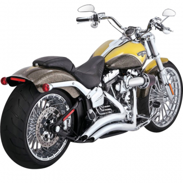 view Vance & Hines 26365 Big Radius 2-into-2 Exhausts, Chrome for Harley Softail Breakout '13-'17