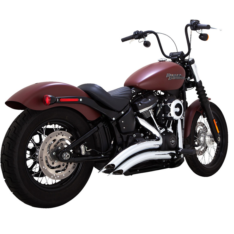 Vance & Hines 26377 Big Radius 2-into-2 Exhausts, Chrome for Harley ...