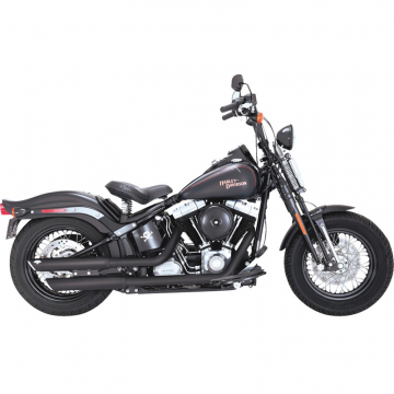 view Vance & Hines 46341 3" Twin Slash Slip-ons, Black for Harley Softail '07-'17
