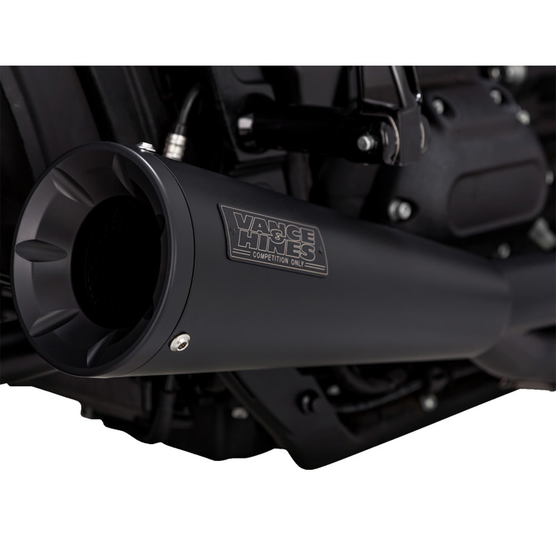 Vance Hines Into Upsweep Exhaust Black For Harley Softail M Accessories