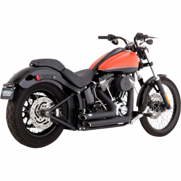 Vance & Hines 47325 Shortshots Staggered Exhausts, Matte Black for Harley Softail '12-'17