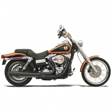 view Bassani 13321R Road Rage 2:1 Long Megaphone Exhaust, Black for Harley Dyna '91-'05