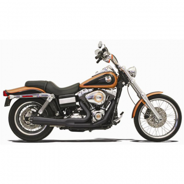 view Bassani 13322R Road Rage 2:1 Short Megaphone Exhaust, Black for Harley Dyna '91-'05