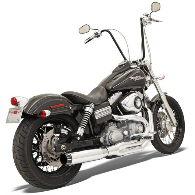 Bassani 1D18R Road Rage II B1 Power Exhaust, Chrome for Harley