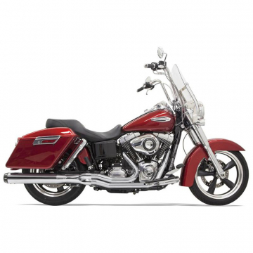 view Bassani 1D28R Road Rage 2:1 Exhaust System, Chrome for Harley Dyna Switchback '12-'16