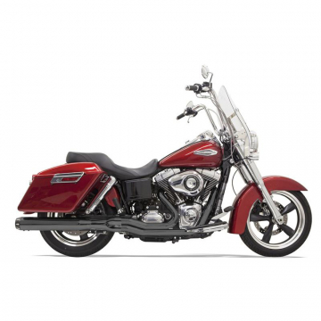 view Bassani 1D28RB Road Rage 2:1 Exhaust System, Black for Harley Dyna Switchback '12-'16