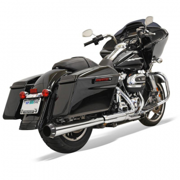 view Bassani 1F17R Crossover Eliminator Slip-on Exhaust, Chrome for Harley Baggers '17-'19