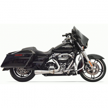 view Bassani 1F42SS Stainless Road Rage Short 2:1 Full Exhaust for Harley Baggers '17-'20