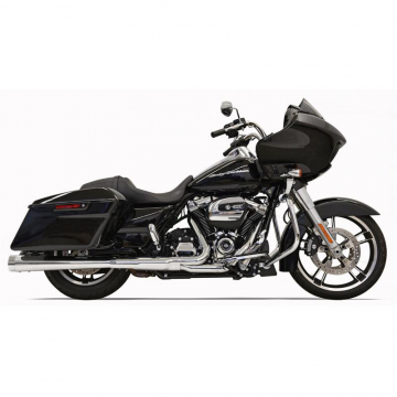 view Bassani 1F572DNT6 4" Megaphone DNT Mufflers, Chrome/Chrome for Harley Baggers '17-'22