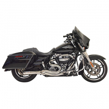 view Bassani 1F72C Chrome Road Rage II Mid-Length 2:1 Full Exhaust for Harley Baggers '17-'21