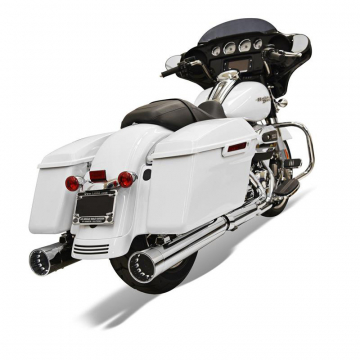 view Bassani 1F72DNT6 4" Straight DNT Mufflers, Chrome/Chrome for Harley Baggers '17-'22