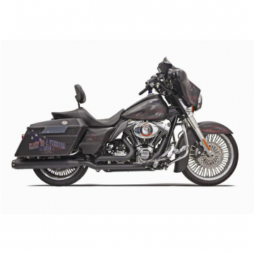 view Bassani 1F740B 4" Quick Change Slip-On Exhausts, Black for Harley Baggers '95-'16