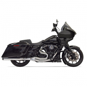 view Bassani 1F78T Chrome High Horsepower 2:1 Full Exhaust for Harley Baggers '17-'20
