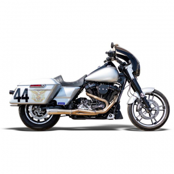 view Bassani 1F92SS Competition 2-into-1 Full Exhaust, Stainless for Harley Baggers '17-'21
