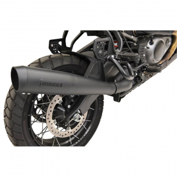 view Bassani 1P187SSB 4" Black Slip-on Exhaust for Harley Pan America (2021-2022)