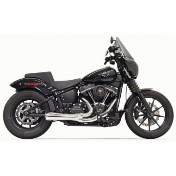 view Bassani 1S73 Chrome Road Rage Short 2:1 Exhaust for Harley Softail models '18-'21