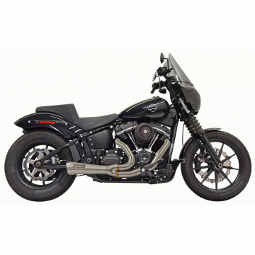 view Bassani 1S73SS Stainless Road Rage Short 2:1 Exhaust for Harley Softail models '18-'21