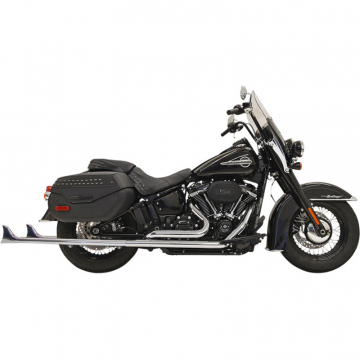 view Bassani 1S76E-39 Chrome 39" Fishtail Exhaust(w/o Baffle) for Harley Softail '18-'20