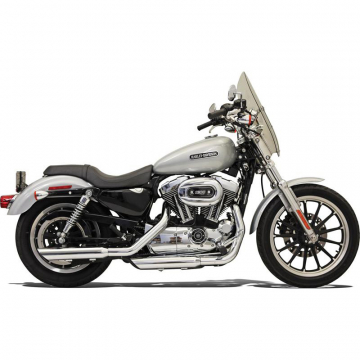 view Bassani 1X17B 3" Chrome Firepower Series Slip-on Exhausts for Harley Sportster '04-'13