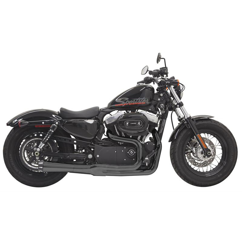 Bassani 1X22RB Black Road Rage II Mega Power Full Exhaust for Harley ...