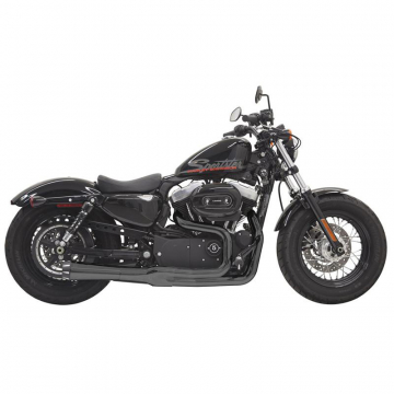 view Bassani 1X22RB Black Road Rage II Mega Power Full Exhaust for Harley Sportster '04-'13